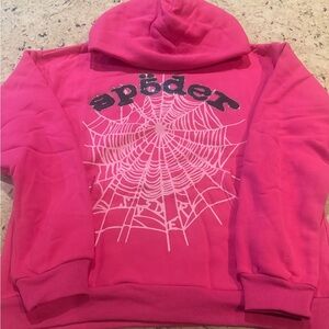 Spider World Wide Pink Hoodie Sweater